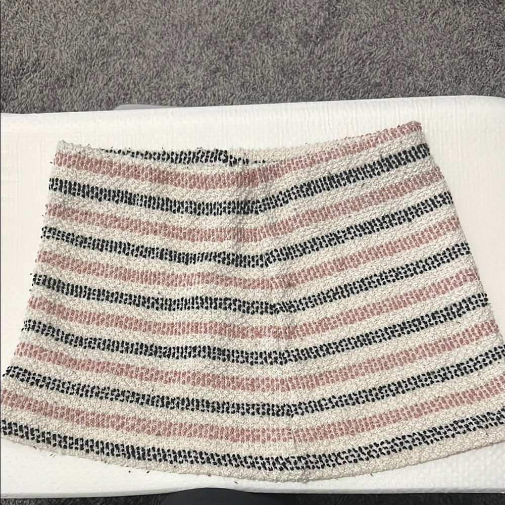 H&M Pink and White A-Line Mini Skirt Resort Wear